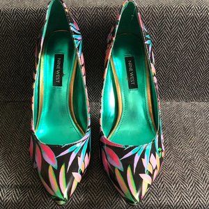 Nine West Patent Floral Pumps Size 6